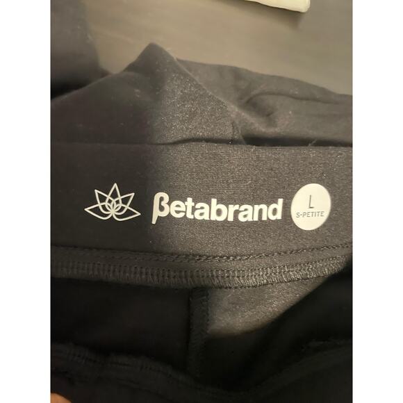 Betabrand Pants Womens Large Petite Black Dress Pant Yoga Pull On Wide Leg - Picture 3 of 8